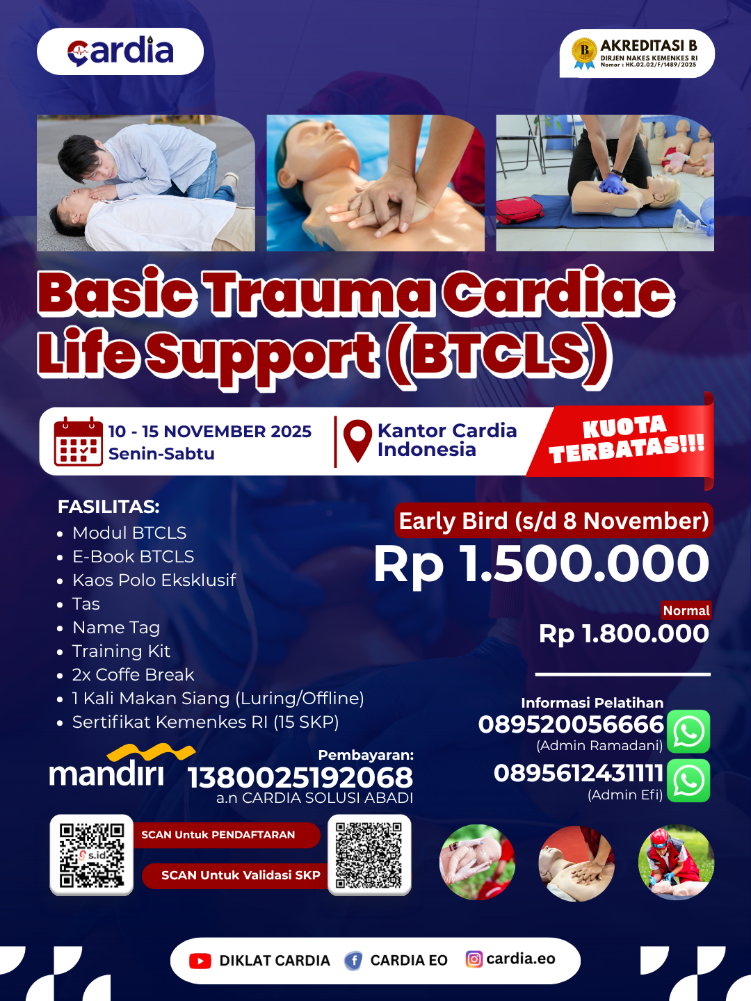 Gambar Pelatihan Basic Trauma Cardiac Life Support (BTCLS) Batch 3